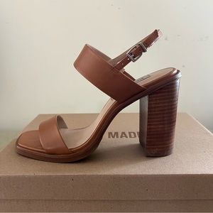 Steve Madden Size 7 Irelyn Cognac Leather Sandal